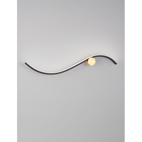 Mat črna aluminijasta LED stenska svetilka Kima – Nova Luce-image-2