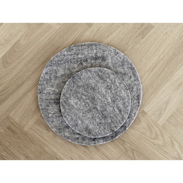 Jekleno siv podstavek iz volnenega filca Wooldot Felt Coaster, ⌀ 30 cm-image-1