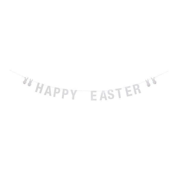 Bela papirnata girlanda Bloomingville Happy Easter, dolžina 200 cm