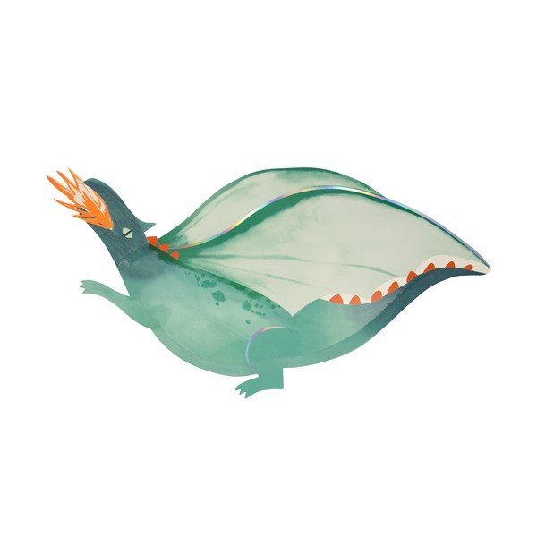 Papirnati krožniki za enkratno uporabo v kompletu  4 ks Dragon – Meri Meri