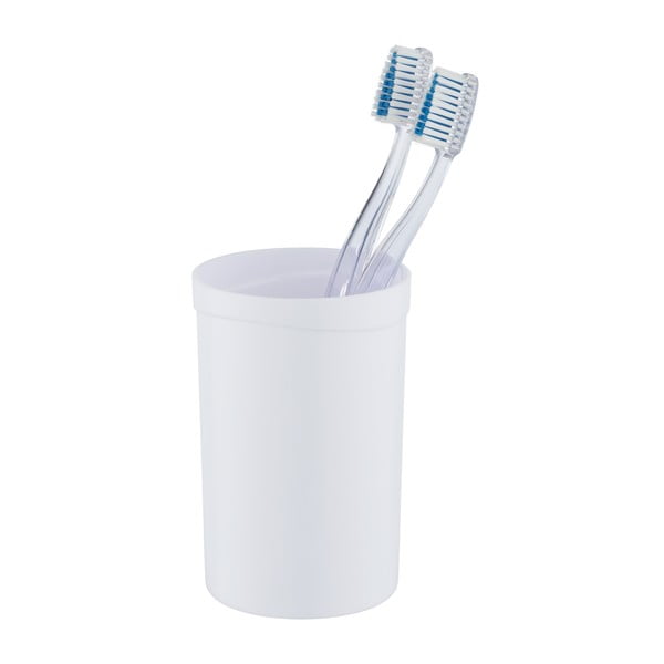 Bel plastičen lonček za zobne ščetke Vigo – Allstar