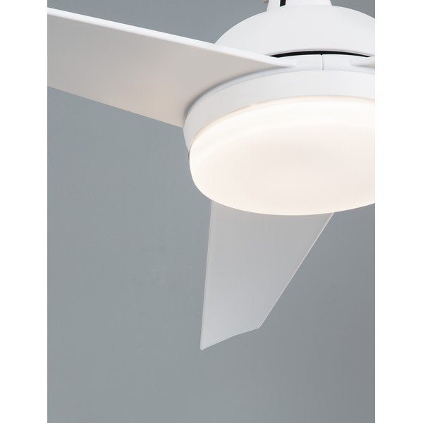 Mat bela kovinska LED stropna svetilka s steklenim senčilom Flow – Nova Luce-image-2