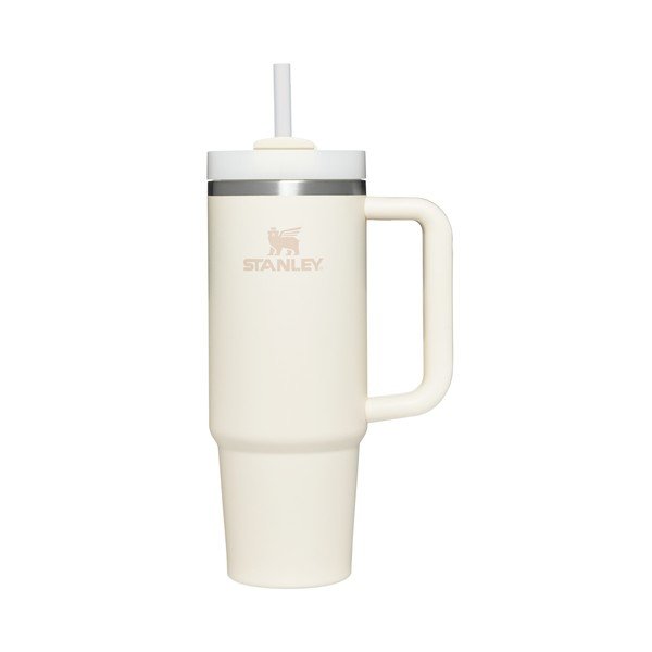 Kremno bela termovka s slamico iz nerjavečega jekla 890 ml Quencher H2.O FlowState™ Tumbler Cream 2.0 – Stanley