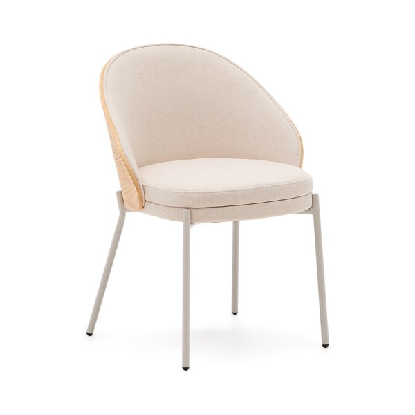 Jedilni stol v kremno beli in naravni barvi Eamy – Kave Home