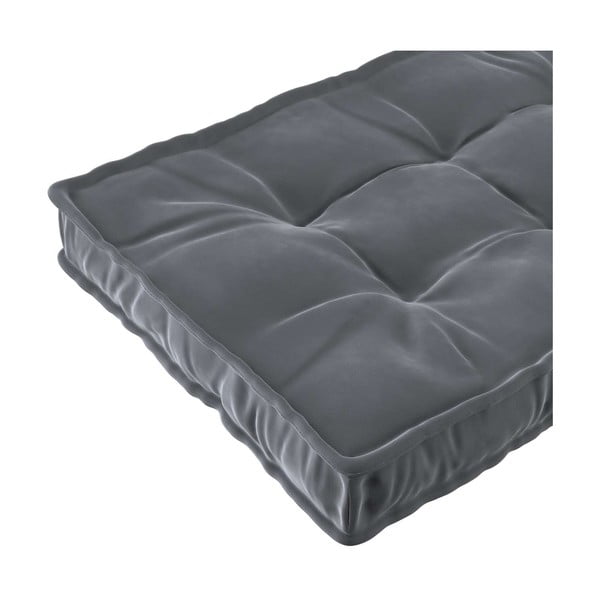 Temno siva otroška vzmetnica 60x120 cm Posh Velvet - Yellow Tipi-image-1