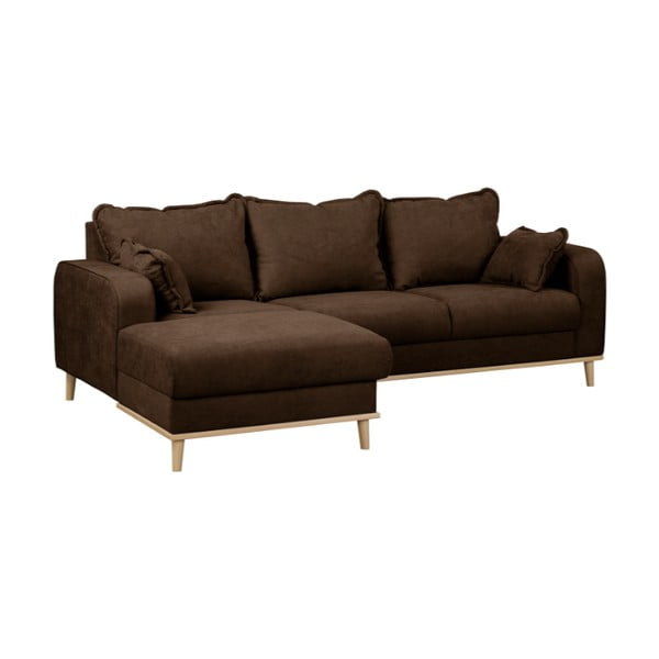 Temno rjava kotna sedežna garnitura (z levim kotom) Beata – Ropez-image-2