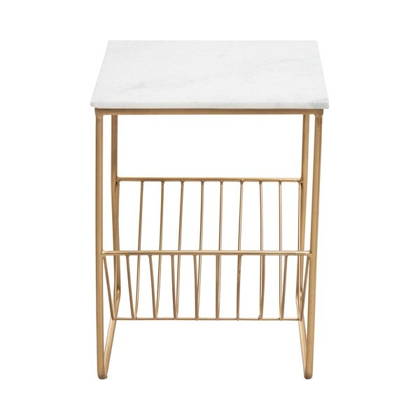 Stranska mizica z marmorno mizno ploščo 40x40 cm Mandoli – Premier Housewares-image-4