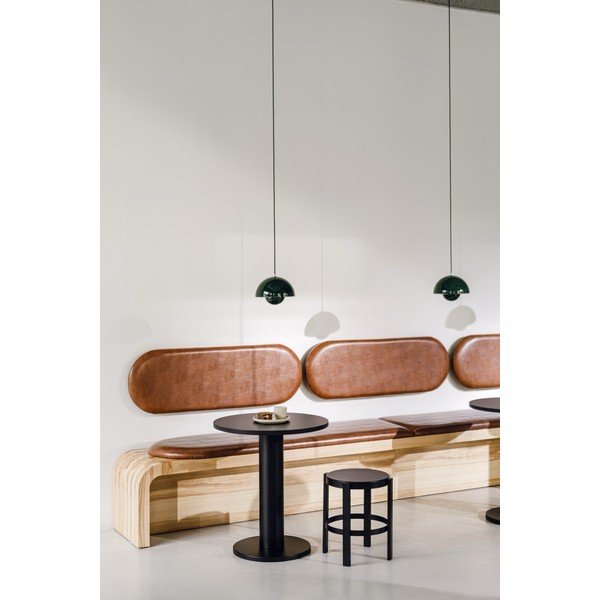 Okrogla jedilna miza z mizno ploščo v hrastovem dekorju ø 80 cm Sool – noo.ma-image-4