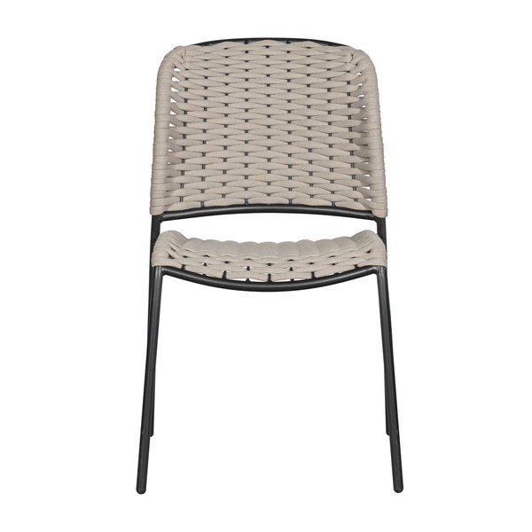 Črno-bež kovinski vrtni stoli v kompletu 2 ks Taku – Exotan-image-2