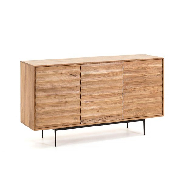 Svetlo rjava komoda iz akacijevega lesa Kave Home Delsie, 147 x 81 cm-image-2