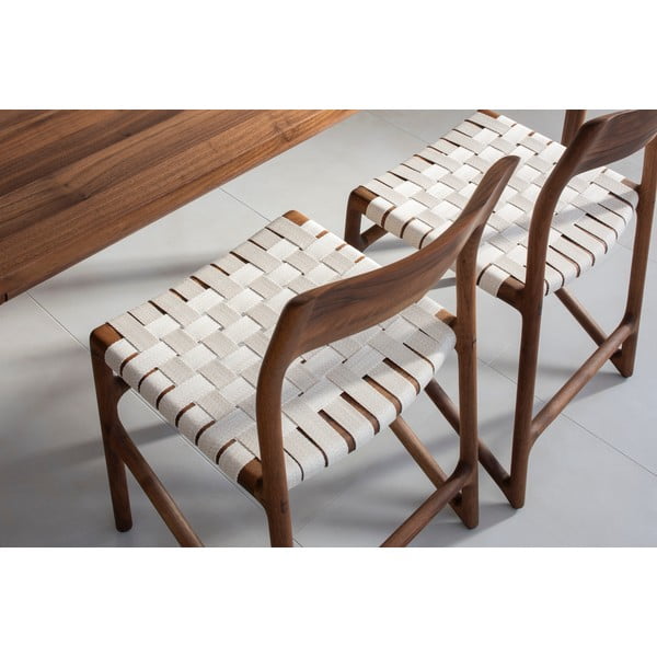 Rjav/kremno bel jedilni stol Fawn – Gazzda-image-3