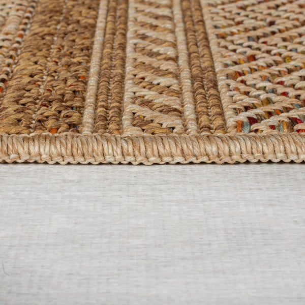 Zunanji tekač v naravni barvi 80x230 cm Farah Stripe – Flair Rugs-image-4