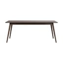 Temno rjava raztegljiva jedilna miza v hrastovem dekorju 90x190 cm Yumi – Rowico