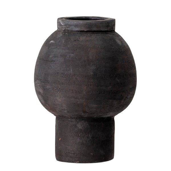 Črna dekorativna vaza Bloomingville Mindi, višina 18 cm