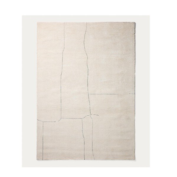 Kremno bela ročno tkana preproga 200x300 cm Lisdan – Kave Home