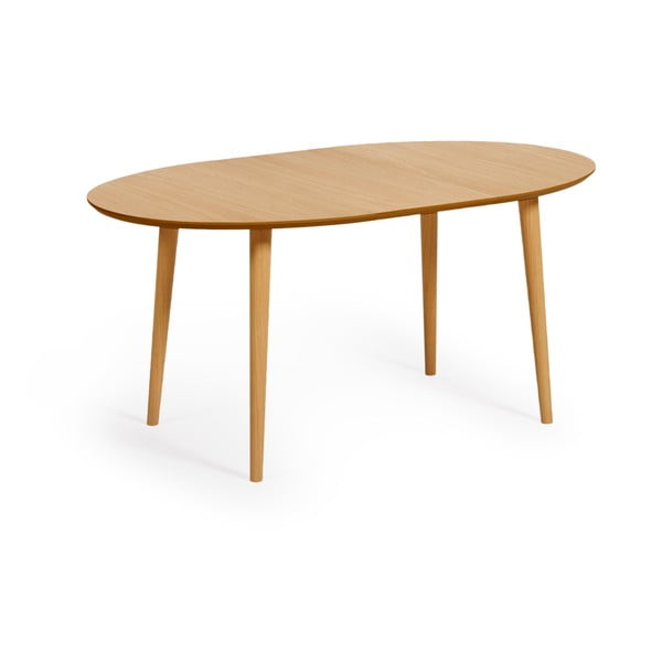 Raztegljiva jedilna miza v hrastovem dekorju 90x120 cm Oqui – Kave Home-image-2