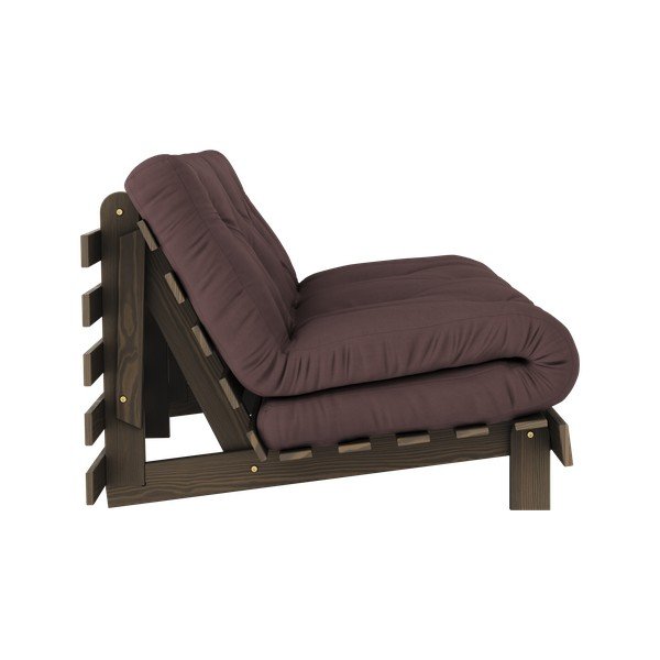 Temno rjava raztegljiva sedežna garnitura 160 cm Roots – Karup Design-image-4