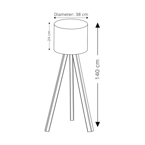 Talna svetilka s svetlo rožnatim senčnikom Aiden-image-1