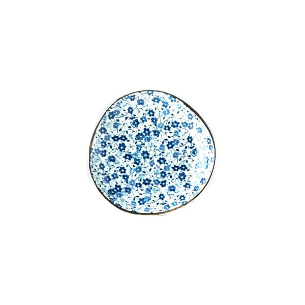 Modro-bel keramičen krožnik MIJ Daisy, ø 12 cm