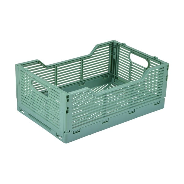 Svetlo zelena plastična škatla za shranjevanje 40x30x17 cm – Homéa