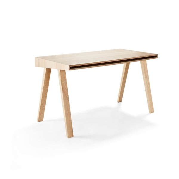 Pisalna miza iz jesenovega lesa EMKO 4.9, 140 x 70 cm-image-4