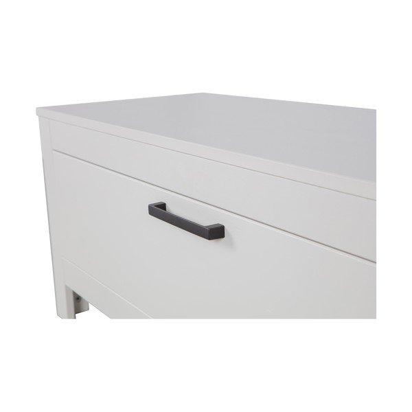 Svetlo siva TV omarica iz masivnega bora 120x45x40 cm Bonk – WOOOD-image-4