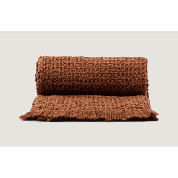 Rjava odeja 130x170 cm Nulina – Kave Home-image-3