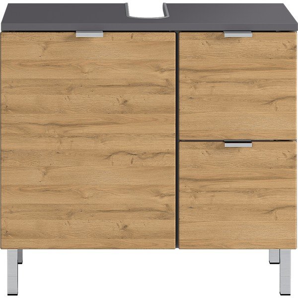 Omarica za pod umivalnik s hrastovim dekorjem Germania Mauresa, širina 60 cm-image-2