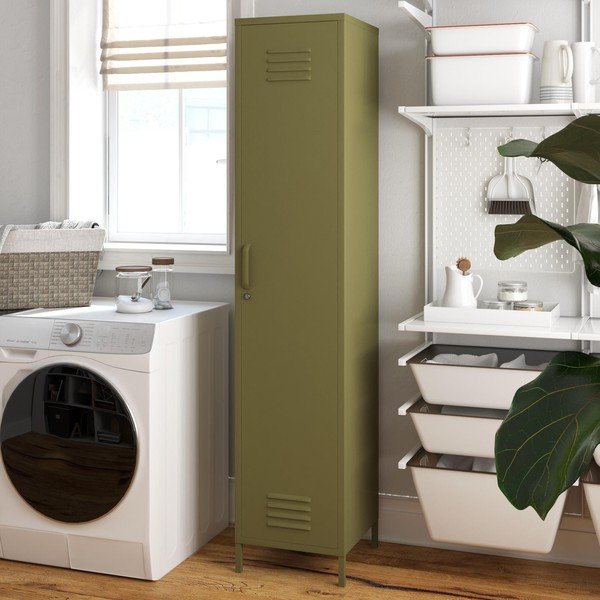 Zelena kovinska omarica 37x182 cm Bradford – Støraa-image-4