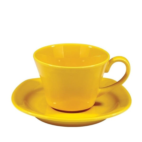 Komplet skodelic za kavo 200 ml, rumene barve, 6 kosov