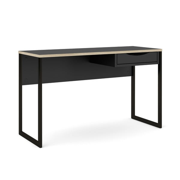 Črna pisalna miza Tvilum Function Plus, 130 x 48 cm-image-3