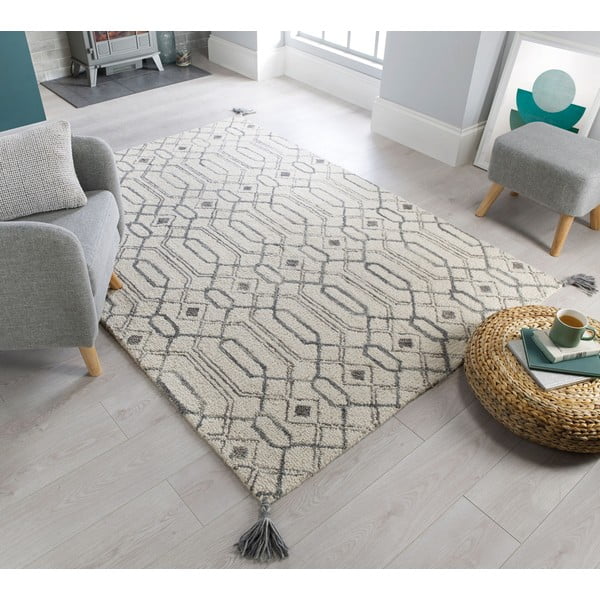 Siva volnena preproga Flair Rugs Pietro, 120 x 170 cm-image-4