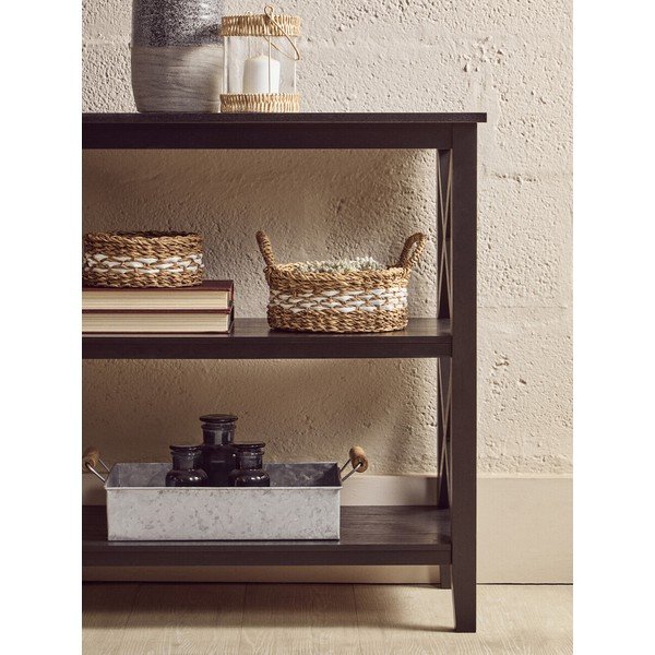 Črn regal iz masivnega bora 40x81x81 cm Heritage – Premier Housewares-image-3