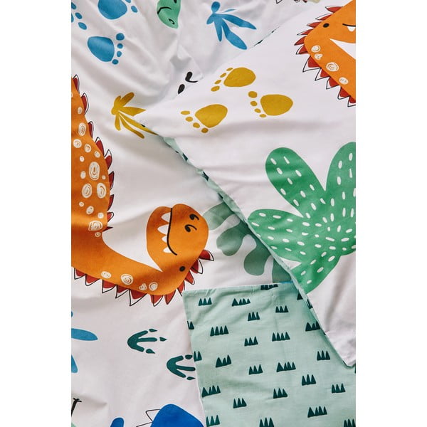 Otroška bombažna posteljnina Bonami Selection Dinos, 140 x 200 cm-image-1