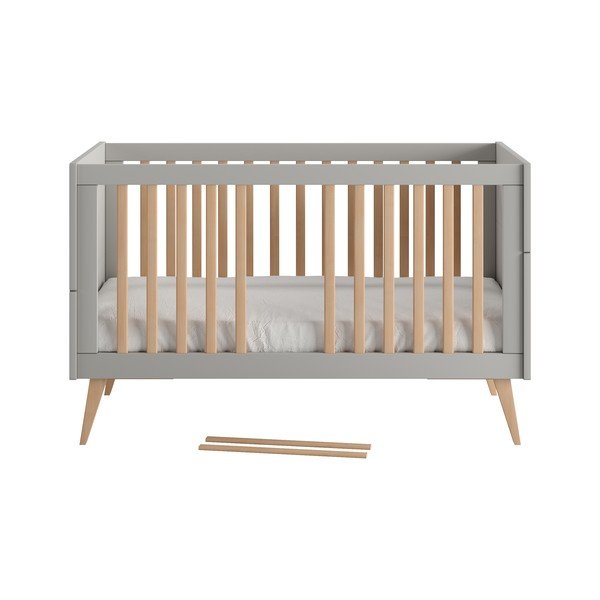 Siva otroška posteljica 70x140 cm Swing – Pinio-image-3