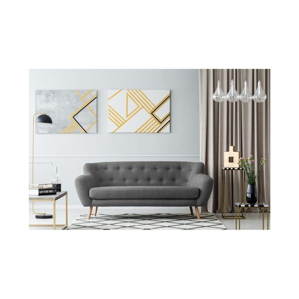 Temno siv trisedežni kavč Kooko Home Pop-image-3