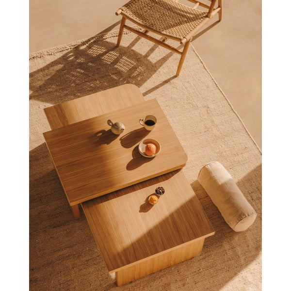 Mizica v hrastovem dekorju v naravni barvi 75x140 cm Oaq – Kave Home-image-2