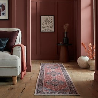 Bordo rdeč pralen tekač iz mešanice recikliranih vlaken 60x230 cm Windsor – Flair Rugs