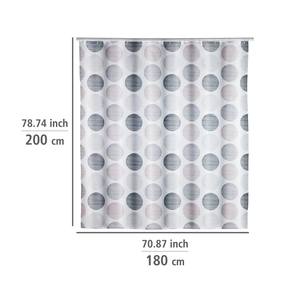 Zavesa za tuš 180x200 cm Pastel Dots – Wenko-image-1