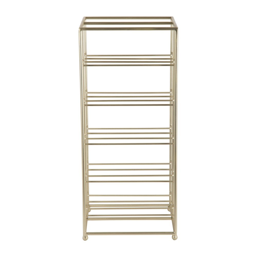 Kovinsko držalo za vino v zlati barvi za 10 steklenic 25x57x22,5 cm Dual Floor