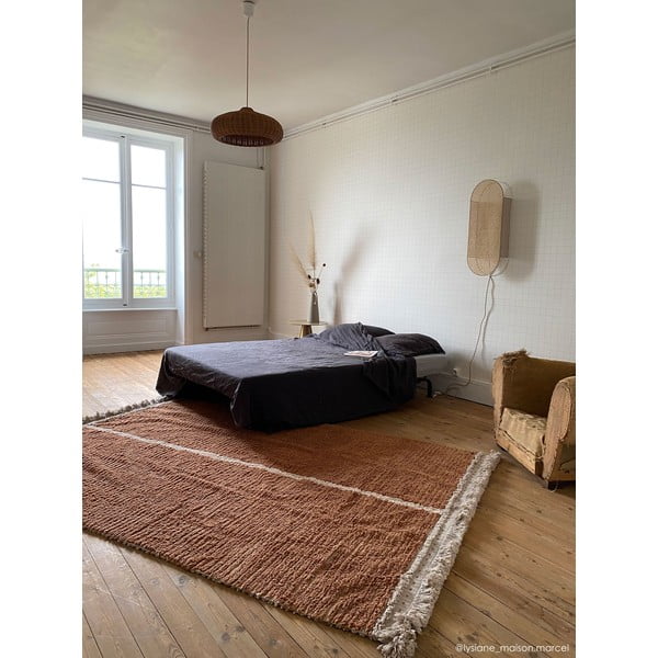 Opečnato oranžna/bež bombažna preproga 170x240 cm Duetto Toffee – Lorena Canals-image-4