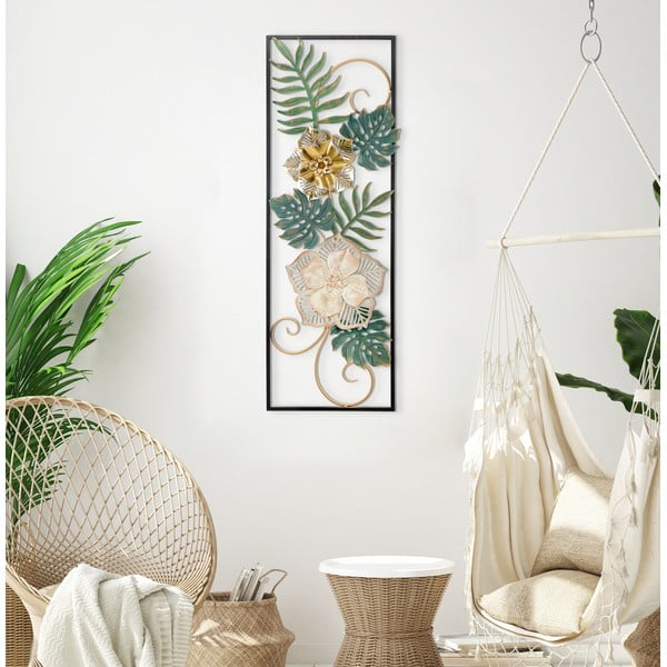 Kovinska viseča dekoracija s cvetličnim vzorcem Mauro Ferretti Campur -A-, 31 x 90 cm-image-1