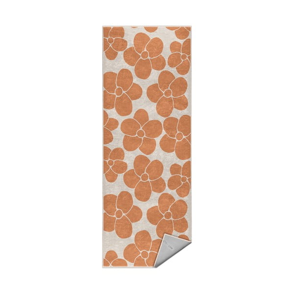 Oranžen pralen tekač 60x230 cm Orange Meadow – Mila Home