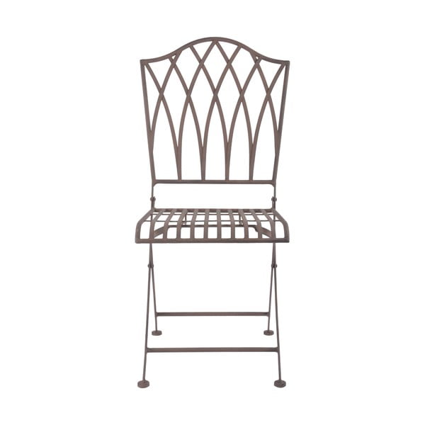 Rjavi kovinski zložljivi vrtni stol - Esschert Design