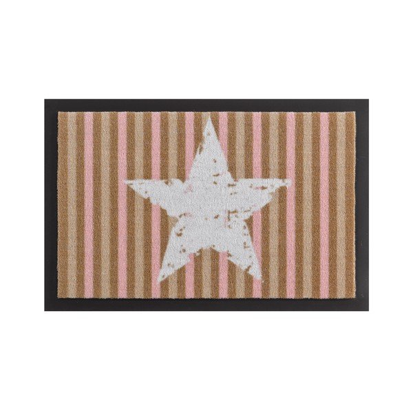 Podloga za vrata Hanse Home Star Stripes Beige, 40 x 60 cm