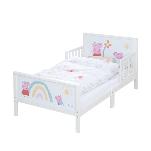 Bela otroška postelja 70x140 cm Peppa Pig – Roba