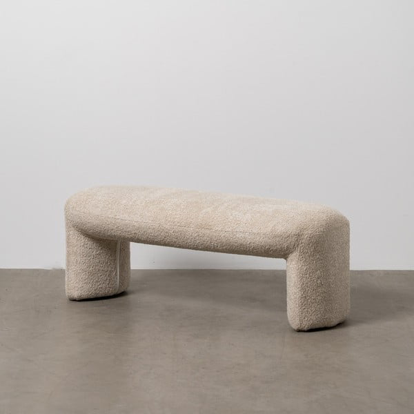 Bež klop iz tkanine bouclé Suave – Ixia-image-1