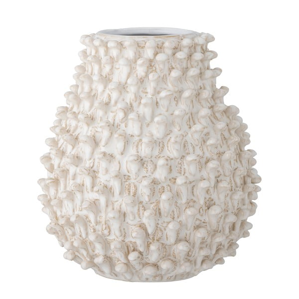Kremno bela lončena ročno izdelana vaza Spikey – Bloomingville