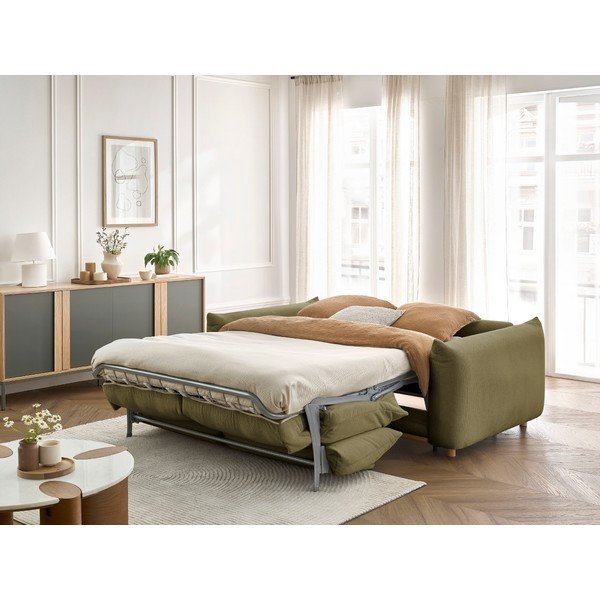 Zelena raztegljiva sedežna garnitura 234 cm Ernest – Bobochic Paris-image-1