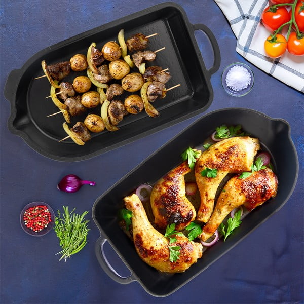 Litoželezen pekač 22x42,5 cm LITINA SMALT – Orion-image-4